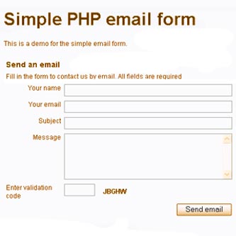 Let your visitors contact you easily by using a PHP email form