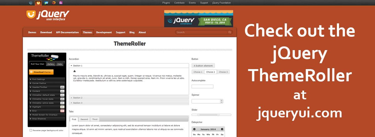 jQuery UI is a great way to start your dev process