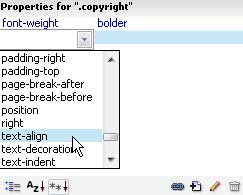Dreamweaver Ceter Align CopyRight