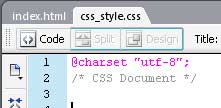 Dreamweaver HTML and CSS tabs