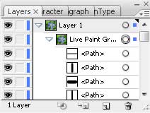 Illustrator vector paths pathes in layers pallet